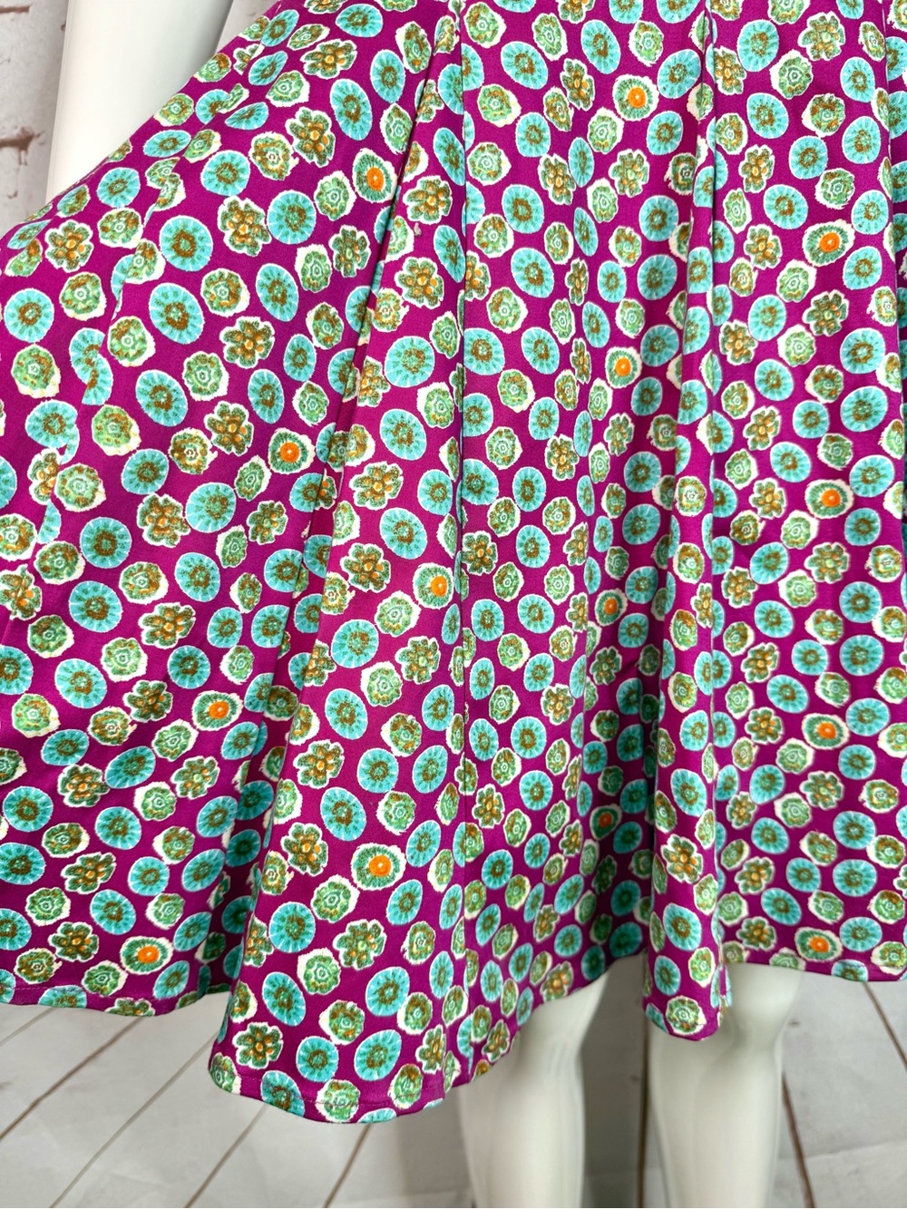 NINE WEST Size 6 Fit and Flare Adjustable Spaghetti Strap Sleeveless Print Dress - Picture 12 of 14